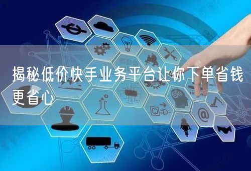 揭秘低价快手业务平台让你下单省钱更省心